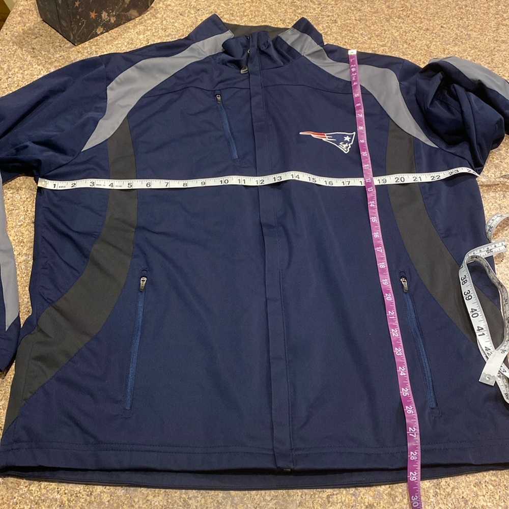 Antigua New England Patriots NFL Football Navy Blue and Gray Jacket Large - Picture 5 of 17